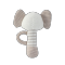 95/5 cotton/cashmere knitted audible baby rattle in elephant