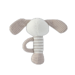 95/5 cotton/cashmere knitted audible baby rattle in rabbit