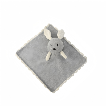 95/5 cotton/cashmere Soft Knitted Bunny Lovey Comforter
