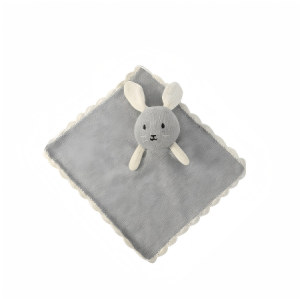 95/5 cotton/cashmere Soft Knitted Bunny Lovey Comforter