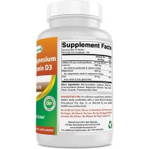 Y.T Calcium Magnesium Zinc with Vitamin D3, 300 Tablets - Calcium 1000 mg, Magnesium 400 mg, Zinc 25 mg & D3 600 IU per Serving