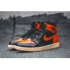 Brother Sports Air Jordan 1mid AJ1 reverse ban, black and red toe 554724-074 basketball shoes