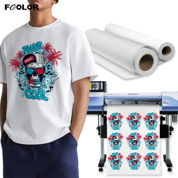 Fcolor Factory wholesale 35g 42g 45g 60g 80g fast dry low weight roll sublimation heat transfer paper
