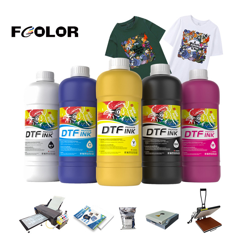 No Clog Cmykw Colours Dtf Ink Non-Toxic Supplier Dtf Ink - China