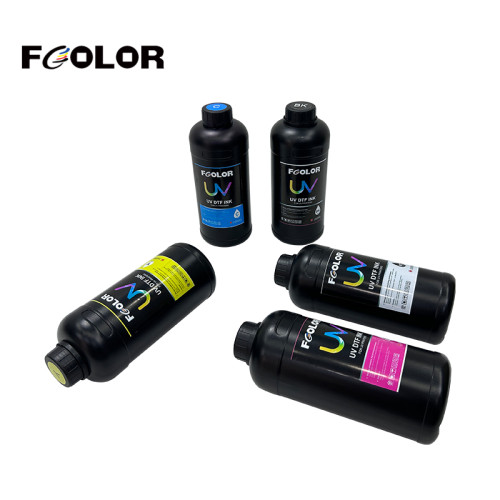 FCOLOR 1000ML Soft And Hard UV DTF Ink For I3200 And XP600 Printhead UV Digital Printing Flatbed Printer Machine