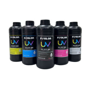 FCOLOR uv dtf ink 1000ml For I3200 And XP600 Printhead UV Digital Printing Flatbed Printer Machine