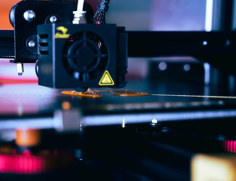 High technology printing machinery close-up
