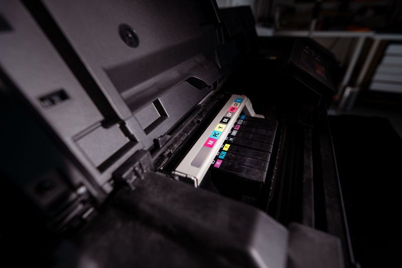 Print room with equipment and accessories