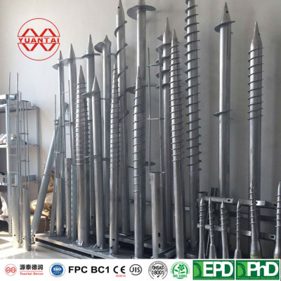 steel spiral ground pile manufacturer yuantaiderun(can oem obm odm)