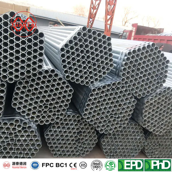 Pre galvanized round steel pipe factory