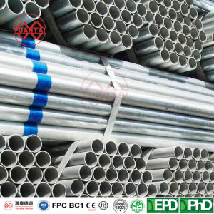 OEM galvanized round steel pipe manufacturer