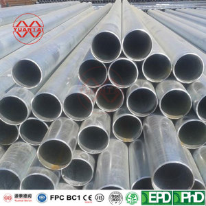 China hot galvanized round steel tube factory