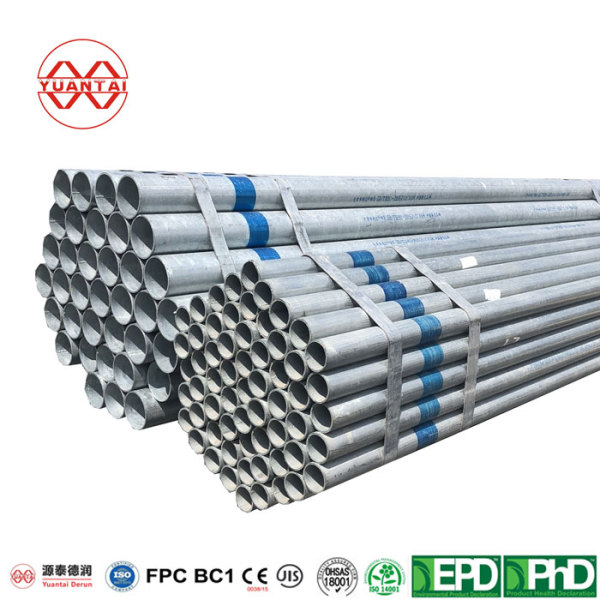 China GI round steel tube manufacturer yuantaiderun