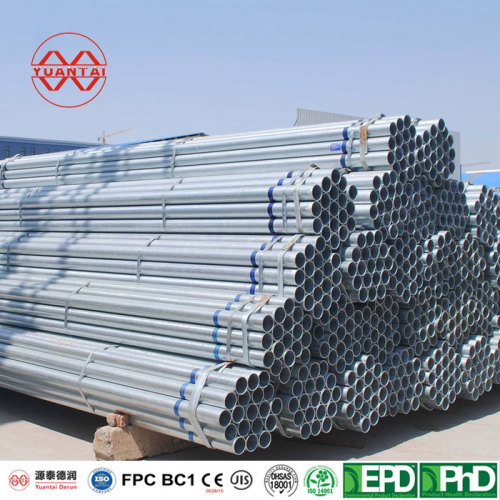 China GI round steel pipe manufacturer yuantaiderun