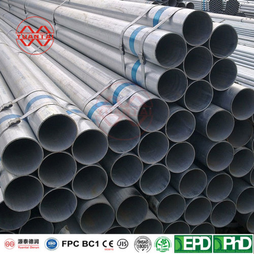 China GI round steel pipe factory yuantaiderun