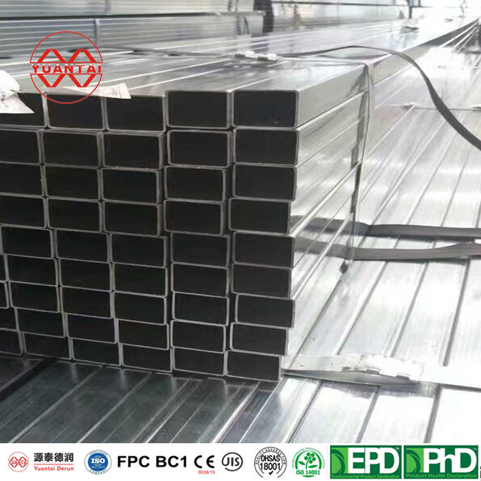 Hot dip galvanized square pipe for steel structure