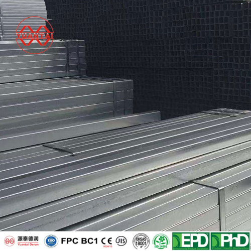 Hot dip galvanized square pipe for steel structure