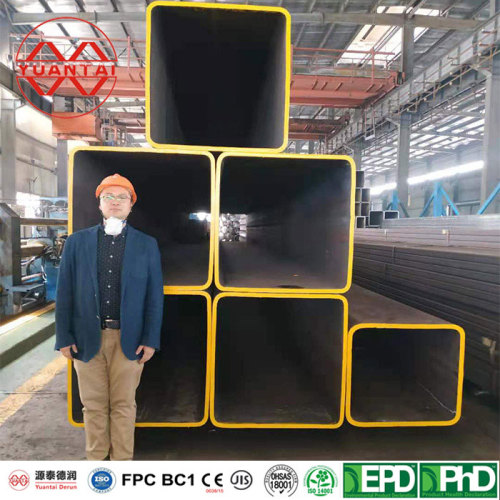 Steel structure square steel pipe manufacturer China yuantaiderun
