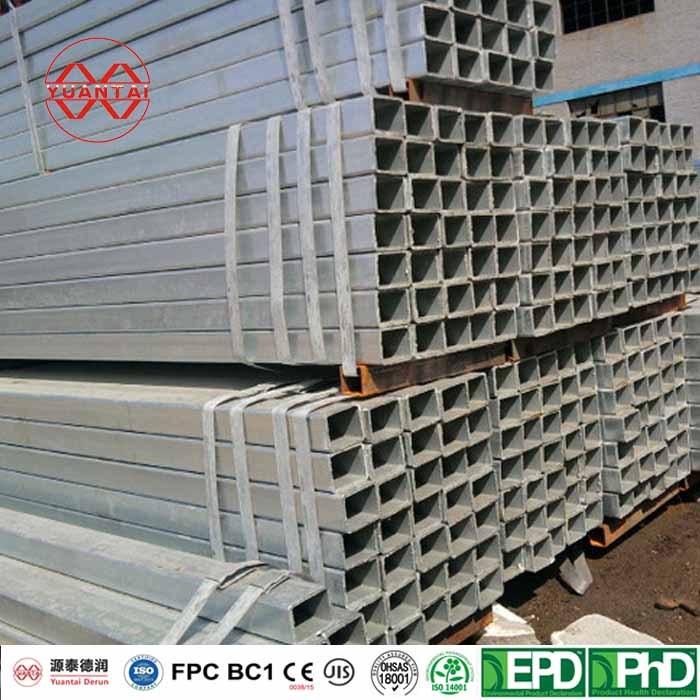 Square and rectangular steel pipe for decorative guardrail