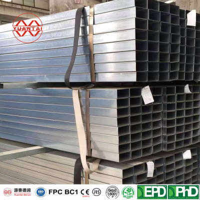 hot dip galvanized rectangular steel pipe factory China