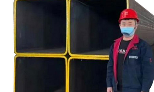 How to remove oxide scale on large diameter square pipe?