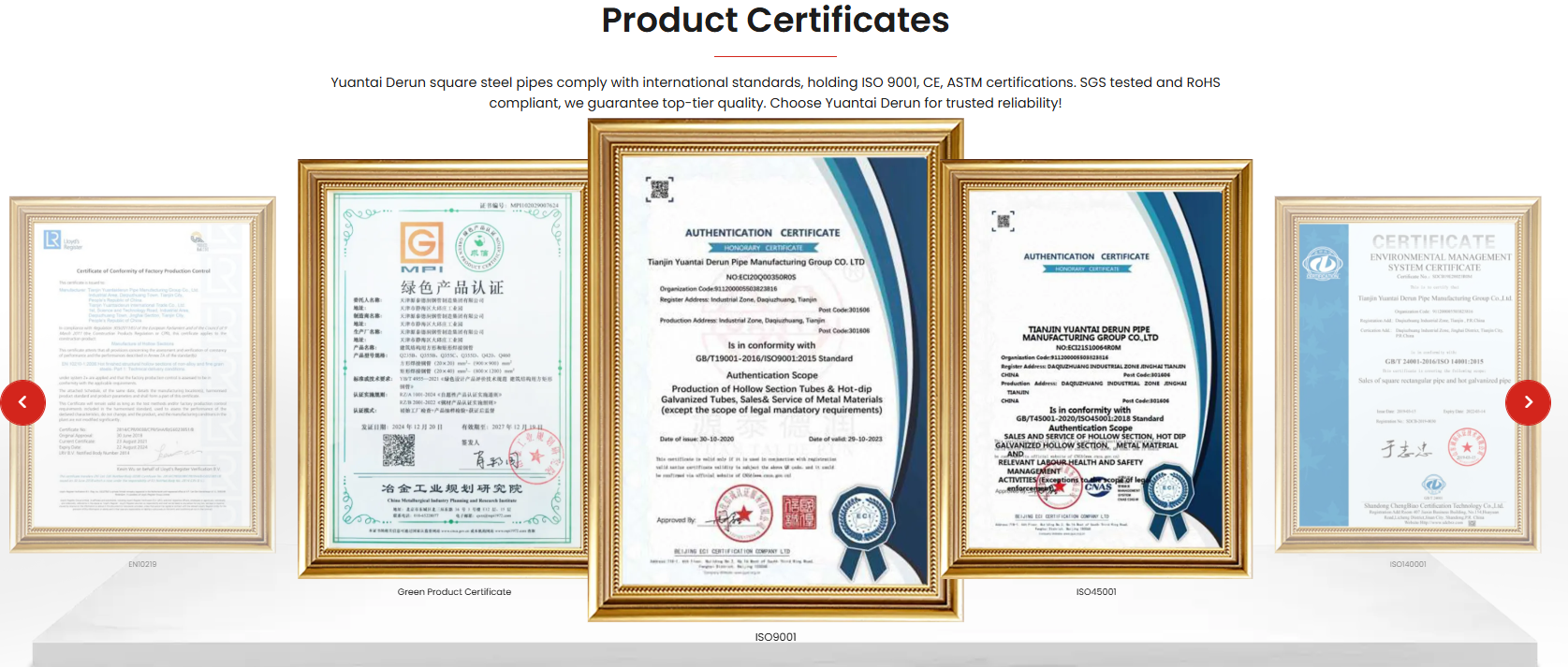 Certifications