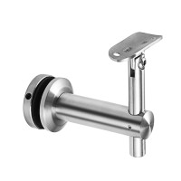 Adjustable stainless steel brackets for glass clamping
