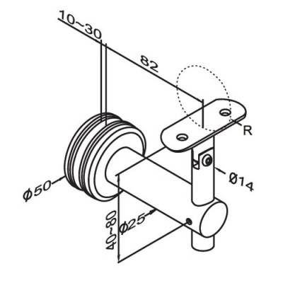 Adjustable stainless steel brackets for glass clamping