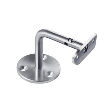 Adjustable handrail bracket with curved slim stem