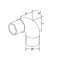 Round tube elbow for handrail 90 degree