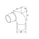 Round tube elbow for handrail 90 degree