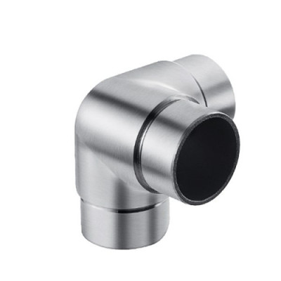 Three way tube connector for modular railing