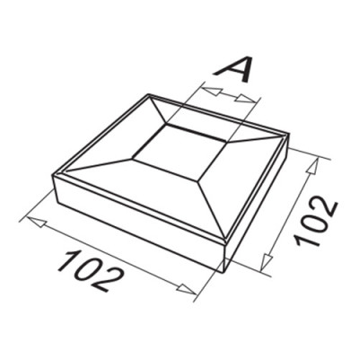 Square tube cover cap