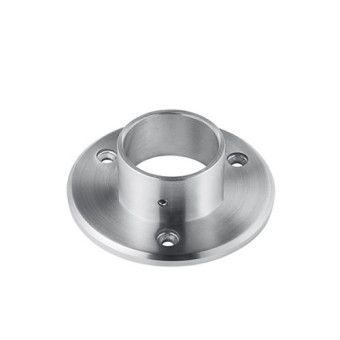 Wall mount flange for round handrail