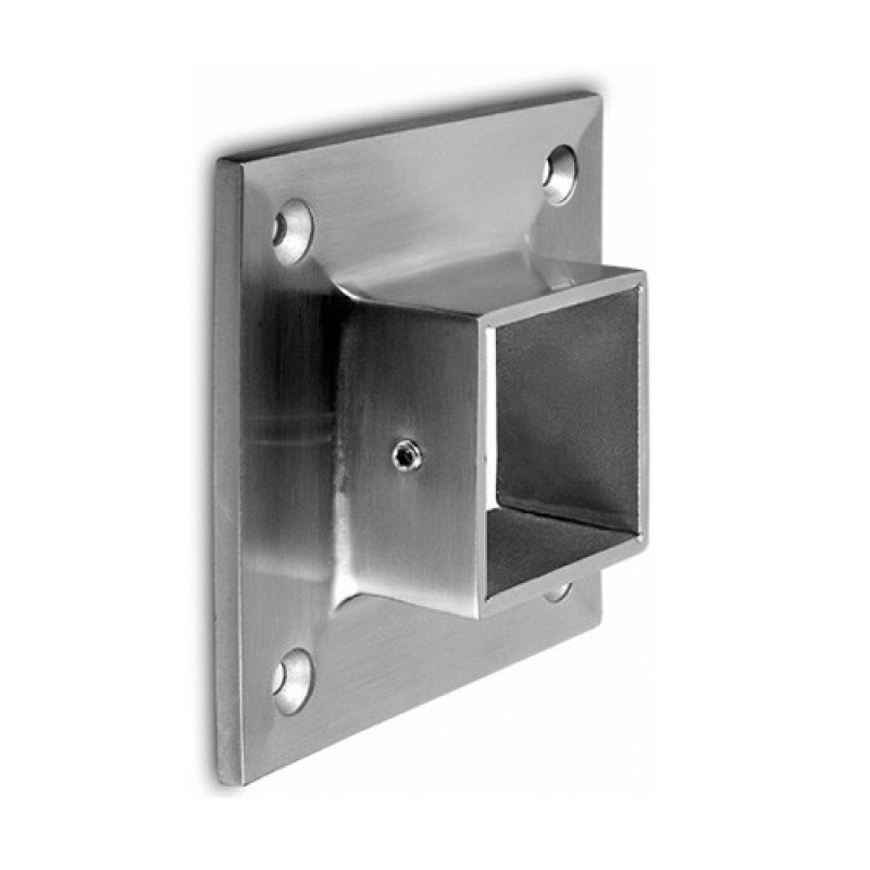 Wall mount flange for square handrail