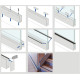 Top mounting base profile for frameless glass railing