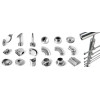A collection of hot selling stainless steel stair handrail accessories popular in the Russian market