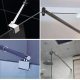 Stainless steel shower square pull rod