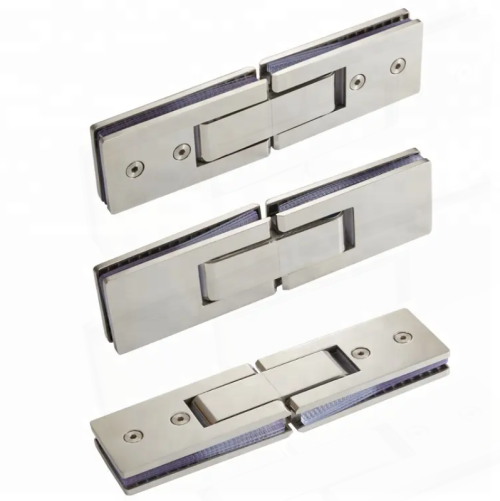 Rectangular stainless steel glass double-sided 180 degree shower glass door fixed hinge