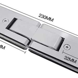 Rectangular stainless steel glass double-sided 180 degree shower glass door fixed hinge