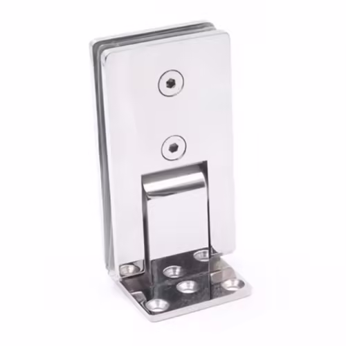 SUS304 Stainless Steel Heavy Duty Shower Door Hinge Rectangle 90 Degree Shower Room