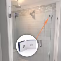 Factory Price Solid Brass stainless steel 135 Degree Glass clip,Glass door clamp Partition Brace for Shower Door