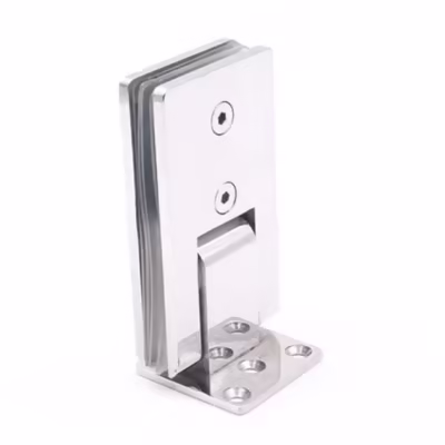 SUS304 Stainless Steel Heavy Duty Shower Door Hinge Rectangle 90 Degree Shower Room