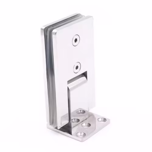 SUS304 Stainless Steel Heavy Duty Shower Door Hinge Rectangle 90 Degree Shower Room