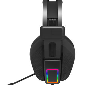 PC游戏耳机带麦克风带RGB灯|PS4、PS5、Xbox One、电脑的耳罩式游戏耳机批发，适用各种头型JY-M507