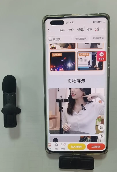 Wholesale Lavalier Wireless Microphone for Youtubers,Facebook Live Stream,Vloggers,Interview,Auto-syncs Clip-on Lapel Mic for PC (NO APP or Bluetooth is Needed) JY-RF02