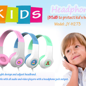 Adjustable On Ear Headphone with Mic for Kids and Light Weight Design Factory | Kids Headphones with Microphone for Kids, Boys, Girls, Schools, Laptop, Travel, Plane, Tablet JY-H273