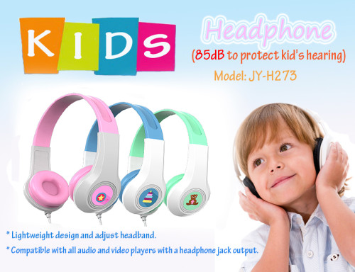 带麦克风的可调节入耳式耳机，适合儿童和轻量级设计工厂 |儿童耳机带麦克风适用于儿童、男孩、女孩、学校、笔记本电脑、旅行、飞机、平板电脑 JY-H273