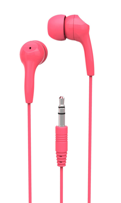 Auriculares intraurales RED GUMY con puntas de oreja y micrófono que se  mantienen en forma. Cable de cable de color con cable de 3.3 pies con  conector