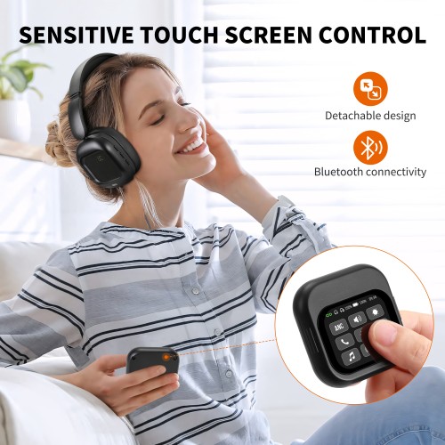 Wholesale Hybrid Wireless Noise Cancelling Headphones With Touch Screen |Gaming over ear headsets With Mic|OEM/ODM-JY-BN618
